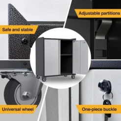 AOBABO Steel Wheeled Lockable Tool Box Supply Cabinet Organizer With Adjustable Storage Shelves For Homes, Offices, And Garages 8 AOBABO Steel Wheeled Lockable Tool Box Supply Cabinet Organizer With Adjustable Storage Shelves For Homes, Offices, And Garages -Living Space Shop GUEST 7fdab844 4546 4239 b981 c1dd6a3c2a07