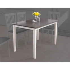 Michigan Two-Toned Wood Dining Table Gray/White - CorLiving -Living Space Shop GUEST 8011a0d5 c576 40dc ae84 4b07e0eb93b7