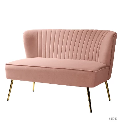 Velvet Nicolas Loveseat Sofa | Karat Home 16 Velvet Nicolas Loveseat Sofa | Karat Home - Image 16