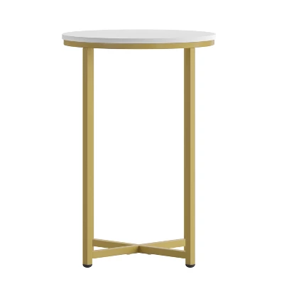 Merrick Lane End Table With Round Cross Brace Frame 10 Merrick Lane End Table With Round Cross Brace Frame - Image 10