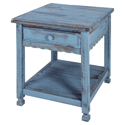 Rustic Cottage End Table - Rustic Antique Finish - Alaterre 6 Rustic Cottage End Table - Rustic Antique Finish - Alaterre - Image 6