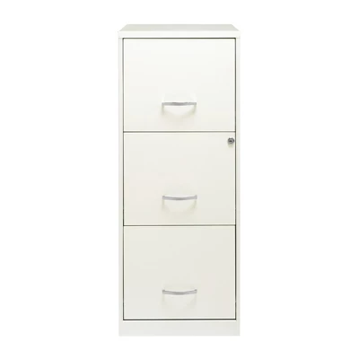 Space Solutions 18 Inch 3 Drawer Vertical Organizer Cabinet For Office, White 2 Space Solutions 18 Inch 3 Drawer Vertical Organizer Cabinet For Office, White - Image 2