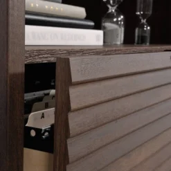 Palo Alto Small Office Credenza Spiced Mahogany - Sauder -Living Space Shop GUEST 81499bf5 97d3 419f 9721 065200f0984b