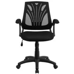 Flash Furniture Mid-Back Designer Black Mesh Swivel Task Office Chair With Open Arms -Living Space Shop GUEST 8150798e c3e3 414b 9d7b 5abc5826c7b5