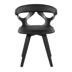 Gardenia PU Leather/Wood Dining Chair Black - LumiSource -Living Space Shop GUEST 8192844e 6a98 4250 99bd a5f88f403b52