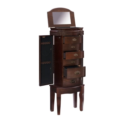 Verona Italian Influenced Jewelry Armoire Espresso - Powell Company 2 Verona Italian Influenced Jewelry Armoire Espresso - Powell Company - Image 2