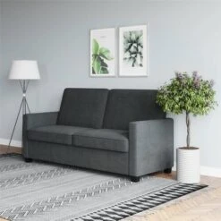 Queen Cassidy Sofa Sleeper Gray Velvet - Room & Joy -Living Space Shop GUEST 8246b8eb dc2f 4b58 b22d 2b85990edfcc