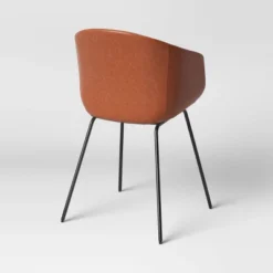 Mossman Faux Leather Tub Dining Chair Brown - Threshold™ -Living Space Shop GUEST 8275af96 b1d8 4109 a7e2 1c34671304b3