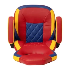 Emma And Oliver Faux Leather Ergonomic Designer Back Gamer Chair With Diamond Stitch, Lumbar Support & Padded Arms In Red, Blue & Yellow -Living Space Shop GUEST 82b5d92a 8b52 41c9 bdbd caccfdb4c328