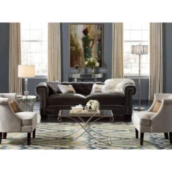 Studio 55D Luxury Mirrored Console Table 39 1/2" X13 3/4" Antique Silver For Living Room Bedroom Bedside Entryway House Bathroom -Living Space Shop GUEST 82d7629c 69f3 4565 9295 62b5ee15822c