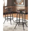 Set Of 2 Valebeck Tall Swivel Barstools Bark - Signature Design By Ashley