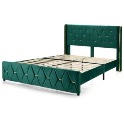 Costway Upholstered Platform Bed Frame Adjustable Headboard Footboard Modern Green 20 Costway Upholstered Platform Bed Frame Adjustable Headboard Footboard Modern Green -Living Space Shop GUEST 852f87c1 e387 45f7 8869 8e47961283d4