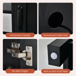 Costway 59'' Fireplace TV Stand W/ 25'' 1350W Electric Fireplace Heater Remote Control -Living Space Shop GUEST 85cb7912 0e80 462a 85b8 1a9fa64848ea