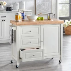 Monterey Kitchen Cart White - Buylateral -Living Space Shop GUEST 85eae7bf 7cec 4e5b 9043 ed0fa80eef24