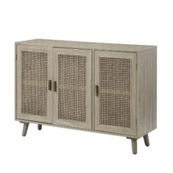 Filippo 3-Door Accent Contemporary Storage Cabinet With Rattan| KARAT HOME -Living Space Shop GUEST 867a0b8a c5a3 4fa3 ad6d ba15abb2a745