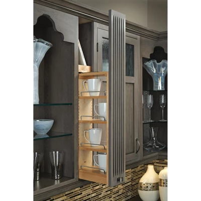 Rev-A-Shelf 432-WF39-6C 6 X 39 Inch Wooden Adjustable Pull-Out Between Cabinet Wall Filler Kitchen Storage Organizer Unit 1 Rev-A-Shelf 432-WF39-6C 6 X 39 Inch Wooden Adjustable Pull-Out Between Cabinet Wall Filler Kitchen Storage Organizer Unit