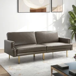 Lanna 76"Wide Vegan Leather Modern Style Convertible Futon Sofa Bed For Living Room Guest Bedroom | ARTFUL LIVING DESIGN 27 Lanna 76"Wide Vegan Leather Modern Style Convertible Futon Sofa Bed For Living Room Guest Bedroom | ARTFUL LIVING DESIGN -Living Space Shop GUEST 8917608d 6778 4e56 a738 fb690ee7e328