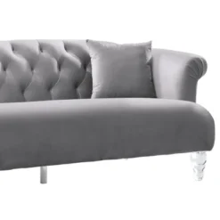 Elegance Contemporary Sofa Velvet Gray - Armen Living