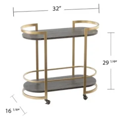 Lyflon Rolling Bar Cart Black/Gold - Aiden Lane -Living Space Shop GUEST 8a9c3cea c0a8 4530 bcb4 5adeba0dd4a0
