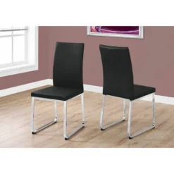 2pc Dining Chair Chrome - EveryRoom