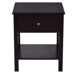Tangkula End Table Nightstand W/Drawer & Shelf Bedroom Living Room Furniture Black 13 Tangkula End Table Nightstand W/Drawer & Shelf Bedroom Living Room Furniture Black -Living Space Shop GUEST 8b2ab886 5de2 407c a622 687b0129cd5d