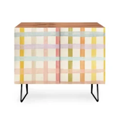 Gigi Rosado Pastel Plaid Walnut Credenza - Deny Designs -Living Space Shop GUEST 8c0eff7a 4fd6 4a4b be63 fb7e4f906d70