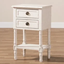 Lenore Country Cottage Farmhouse 2 Drawer Nightstand White - Baxton Studio 16 Lenore Country Cottage Farmhouse 2 Drawer Nightstand White - Baxton Studio -Living Space Shop GUEST 8c4f9cfd 9007 4a24 a9d1 ac7b9863b605