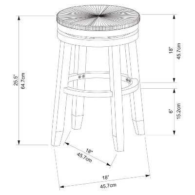 Noah Swivel Backless Counter Height Barstool - Powell 7 Noah Swivel Backless Counter Height Barstool - Powell - Image 7