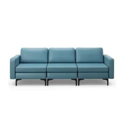 Costway Modern Modular 3-Seat Sofa Couch W/ Side Storage Pocket & Metal Leg -Living Space Shop GUEST 8ec92482 8aab 42e9 b0db 91724b03eb04