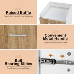 Costway File Cabinet With 2 Drawers Mobile Filing Cabinet W/Wheel For Letter Size -Living Space Shop GUEST 9004cbb7 2ac7 4853 8340 30ec50a4b4fc