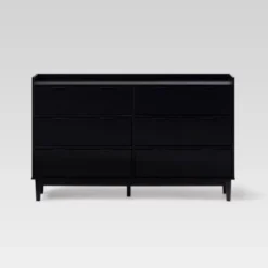 Mid-Century Modern Solid Wood 6 Drawer Double Dresser - Saracina Home -Living Space Shop GUEST 90151679 33ac 41ca 9018 ea6b115ba554