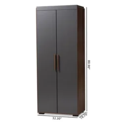 7 Shelf Wardrobe Rikke Two-Tone Wood Storage Cabinet Brown - Baxton Studio 13 7 Shelf Wardrobe Rikke Two-Tone Wood Storage Cabinet Brown - Baxton Studio -Living Space Shop GUEST 9075e8c7 f560 4ee0 8193 eba7ca0d8083