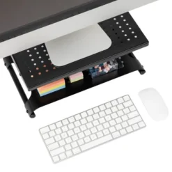 Mind Reader Monitor Stand/Riser 2 Tier Ventilated Metal Black -Living Space Shop GUEST 90d309a4 9f70 4f57 bae5 0e3461d41273