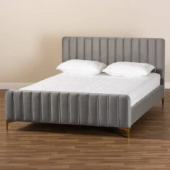 Nami Velvet Platform Bed - Baxton Studio 11 Nami Velvet Platform Bed - Baxton Studio -Living Space Shop GUEST 92849106 a15b 46ff b743 316325d0f0bc