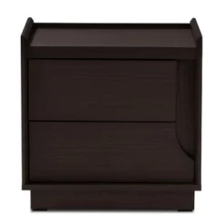 Larsine Finished 2 Drawer Nightstand Brown - Baxton Studio -Living Space Shop GUEST 92a8d769 526c 48ee b918 eb84ad7a4538