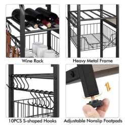 Yaheetech 4-Tier 55" Kitchen Baker's Rack With Power Outlet -Living Space Shop GUEST 92f9dab6 4f04 456a bd17 6341a673e594