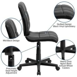 Mid-Back Quilted Vinyl Swivel Task Chair - Riverstone Furniture 13 Mid-Back Quilted Vinyl Swivel Task Chair - Riverstone Furniture -Living Space Shop GUEST 935bb430 ff02 4152 937b 07381f92105d
