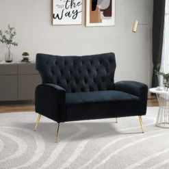 Brion 48" Contemporary Wingback Design Loveseat | KARAT HOME -Living Space Shop GUEST 9500dcf3 97c0 4516 98ea cc46cf54a0e6