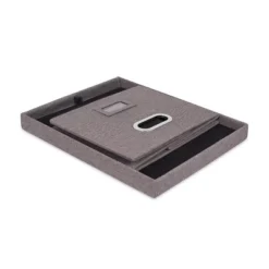 Internet's Best 4-Pack Collapsible File Storage Organizer With Lid - Grey