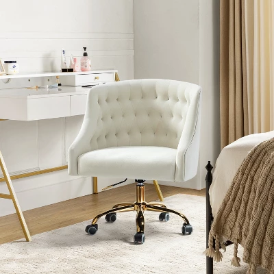 Anika Home Office Task Chair Velvet Tufted Swivel Adjustable Swivel 360 Degree Wheels | Karat Home 18 Anika Home Office Task Chair Velvet Tufted Swivel Adjustable Swivel 360 Degree Wheels | Karat Home - Image 18
