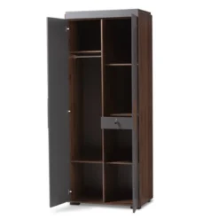 7 Shelf Wardrobe Rikke Two-Tone Wood Storage Cabinet Brown - Baxton Studio 19 7 Shelf Wardrobe Rikke Two-Tone Wood Storage Cabinet Brown - Baxton Studio -Living Space Shop GUEST 965550c2 a50b 4e67 9494 0db909004e44