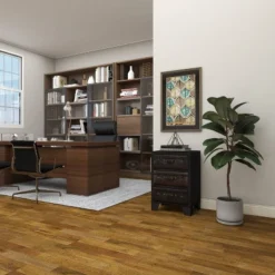 Traditional Wood And Faux Leather Cabinet Dark Brown - Olivia & May -Living Space Shop GUEST 9853be78 b677 4947 a7eb 4a22fb64a333