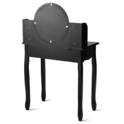 Tangkula Vanity Table Set W/Detachable Mirror & Stool Black/White -Living Space Shop GUEST 98a31cd3 e492 44f1 861e cf74425a6342