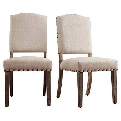 Set Of 2 Cobble Hill Nailhead Accent Dining Chair Wood - Inspire Q 5 Set Of 2 Cobble Hill Nailhead Accent Dining Chair Wood - Inspire Q - Image 5