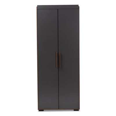 7 Shelf Wardrobe Rikke Two-Tone Wood Storage Cabinet Brown - Baxton Studio 9 7 Shelf Wardrobe Rikke Two-Tone Wood Storage Cabinet Brown - Baxton Studio - Image 9