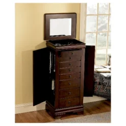 Josette Jewelry Armoire Cherry - Powell Company -Living Space Shop GUEST 9b543b78 e876 4ba2 b1ba eddbef8b4f44