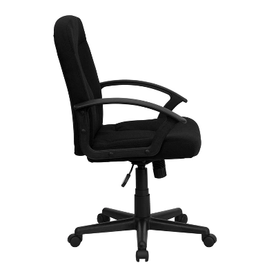 Emma And Oliver Mid-Back Fabric Executive Swivel Office Chair With Nylon Arms 7 Emma And Oliver Mid-Back Fabric Executive Swivel Office Chair With Nylon Arms - Image 7