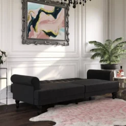 Cassidy Upholstered Futon - Paris Hilton X The Novogratz -Living Space Shop GUEST 9bd260ef 34c8 4505 85da 826975810514