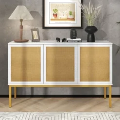 Sideboard With Faux Rattan Door And Metal Legs - ModernLuxe 25 Sideboard With Faux Rattan Door And Metal Legs - ModernLuxe -Living Space Shop GUEST 9be1acf2 3ea9 4637 bb78 3e8334d2a03a