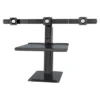 27" Standing Desk Converter With Triple Monitor Arm USB Charger Black - Rocelco